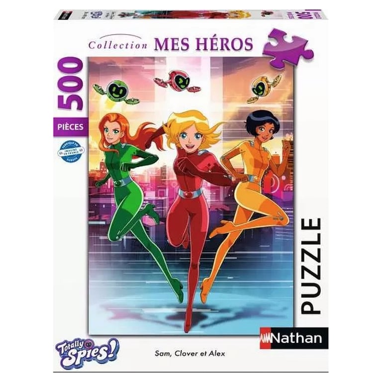 Puzzle 500 pièces Sam, Clover et Alex - Totally Spies : Aventure et Fun - Neuf