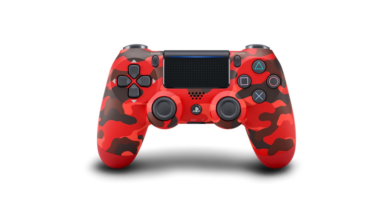 Sony DualShock 4 V2 Camouflage, Rouge Bluetooth/USB Manette de jeu Analogique/Numérique PlayStation 4 - Bon état