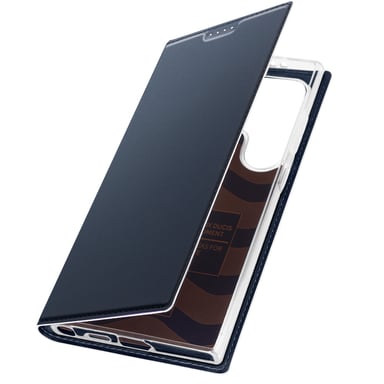 Dux Ducis Funda con cierre para Galaxy S24 Ultra efecto satinado, Dux Ducis Azul oscuro