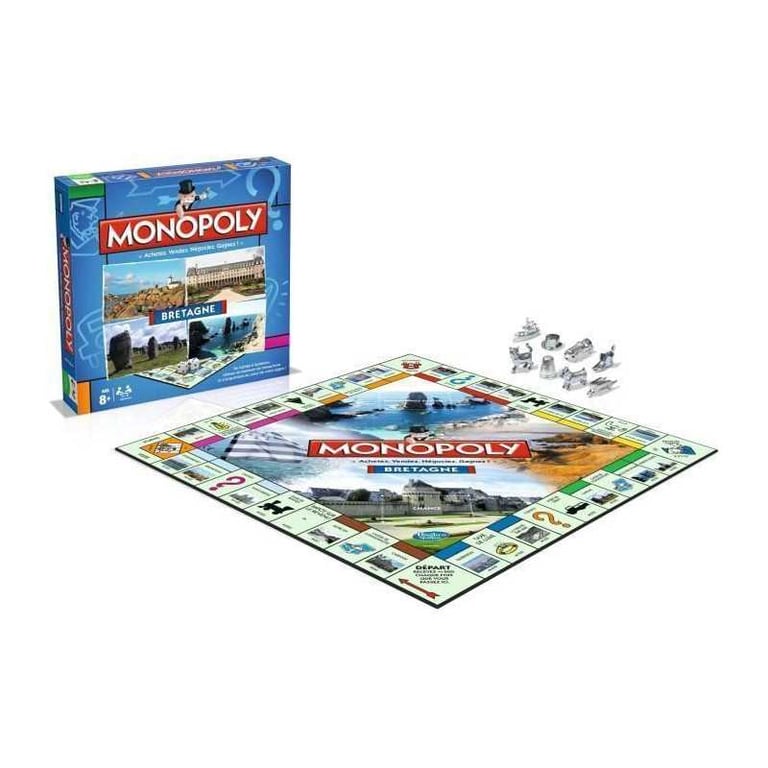 Jeu de société Hasbro Monopoly Bretagne Édition régionale française, 2+ joueurs, dès 8 ans, bleu - Neuf