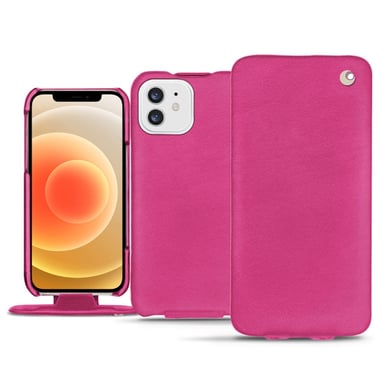 Housse cuir Apple iPhone 12 mini -  - Rose - Cuir lisse premium