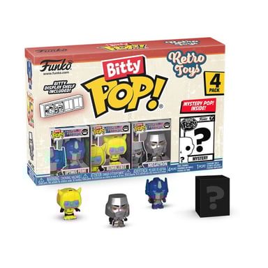 Pack de 4 Figurines Funko Bitty Pop Retro Toys Transformers 2,5 cm