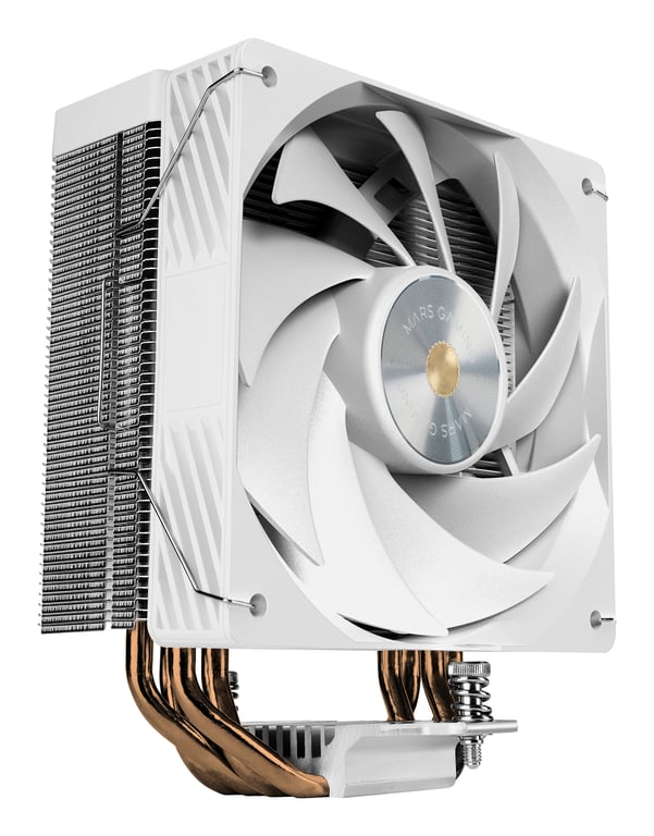 Mars Gaming Mcpu x4 Disipador Cpu 4x Heatpipes Ventilador 120mm Intel Lga Y Amd Blanco - vue 2