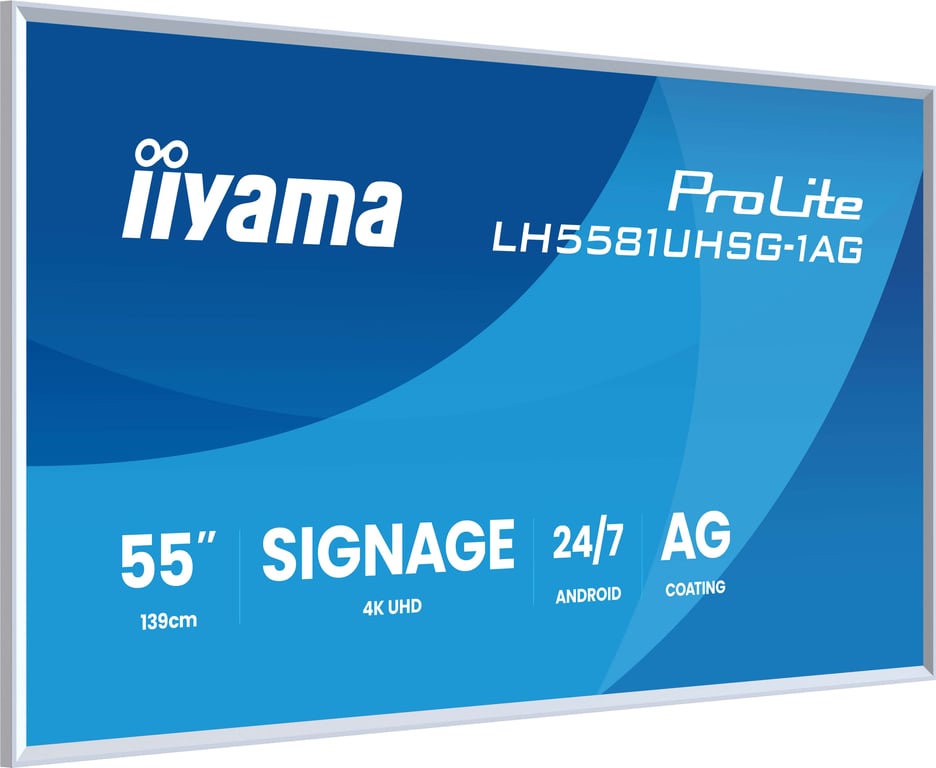 iiyama ProLite LH5581UHSG 1AG 55 écran LCD rétro éclairé par LED signalisation numérique avec lecteur multimédia SoC intégré 4K UHD 3840... - vue 5