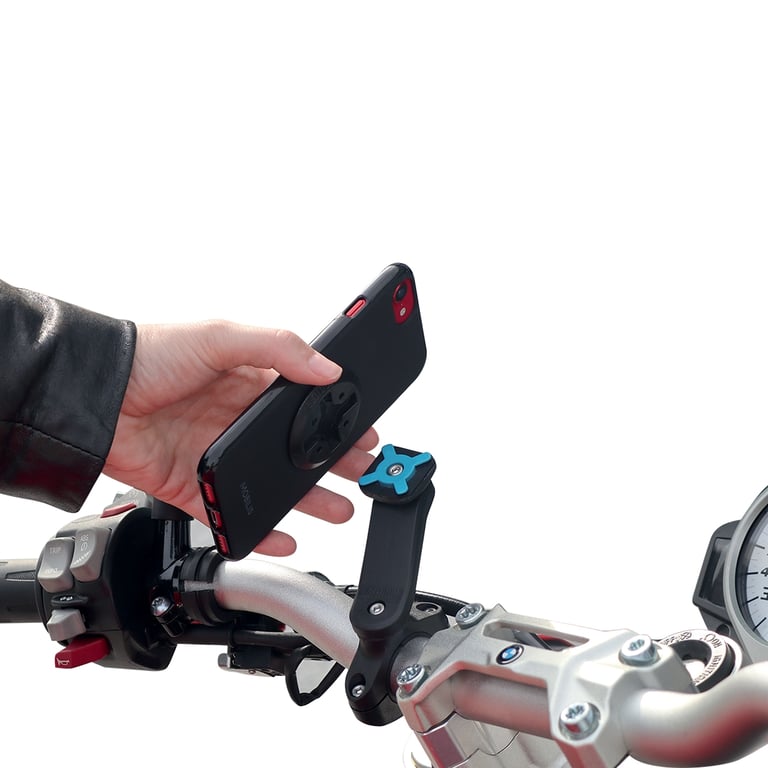 Soporte móvil bici o moto para el manillar orientable + funda