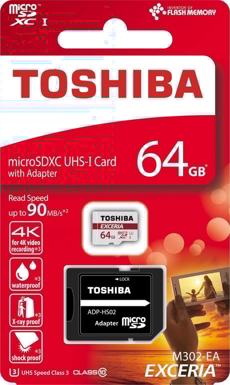 Toshiba EXCERIA M302 EA MicroSDXC UHS I Classe 10 Neuf - vue 3