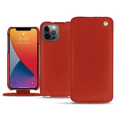 Housse cuir Apple iPhone 13 Pro Max -  - Orange - Cuir grainé