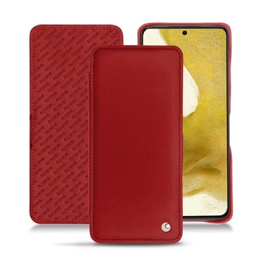 Housse cuir Samsung Galaxy S22 -  - Rouge - Cuir lisse
