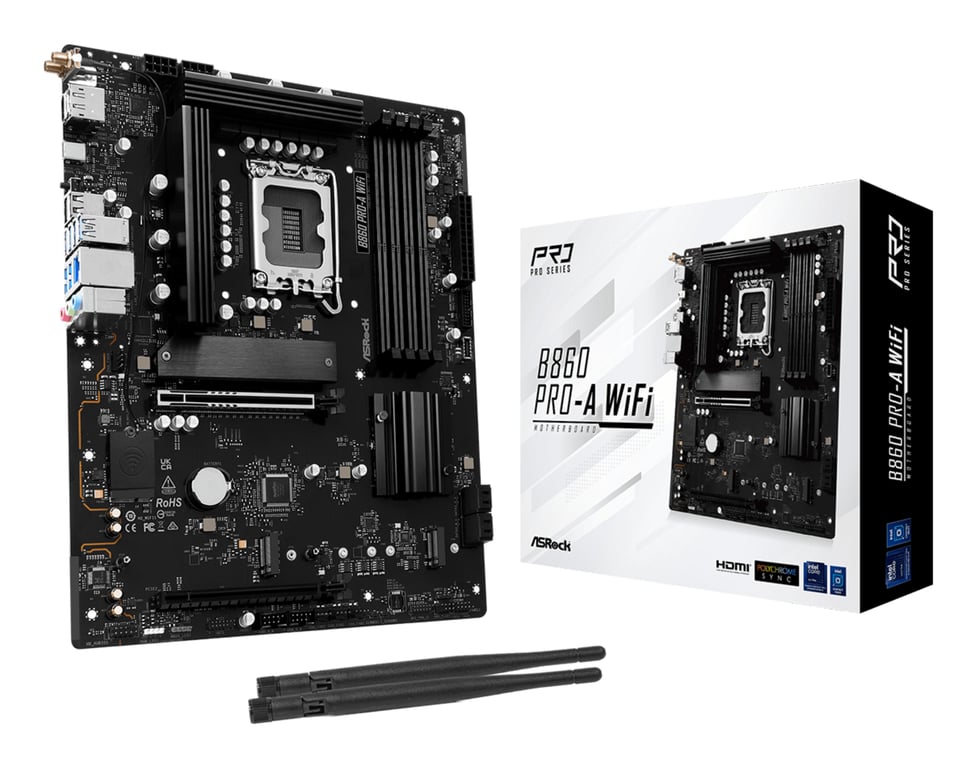 ASROCK Carte Mère B860 Pro A WiFi Intel LGA 1851 Neuf