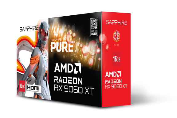 Sapphire PURE AMD Radeon RX 9060 XT GPU 16 Go GDDR6