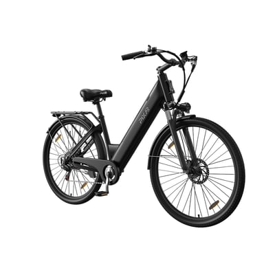 Bicicleta eléctrica urbana PIXAR C1, batería extraíble de 36 V y 13 Ah, Shimano de 7 velocidades - negra