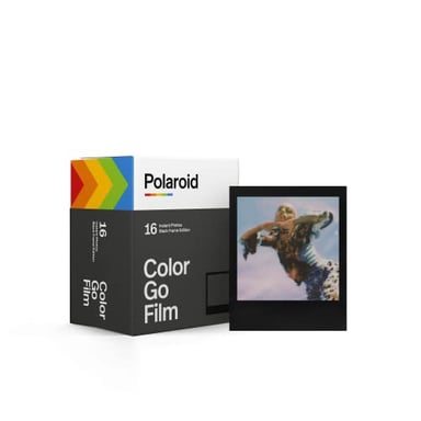 POLAROID - Paquete doble de películas instantáneas en color - GB - 16 películas - ASA 640 - Revelado en 10 min - Marco negro