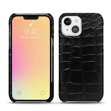 Coque cuir Apple iPhone 13 -  - Noir - Cuir Abaca