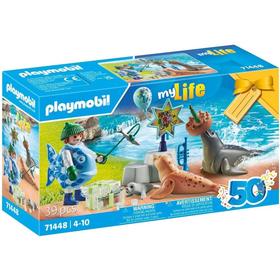 Coffret PLAYMOBIL Animatrice avec Otaries et Phoques Anniversaire au Parc Animalier Neuf
