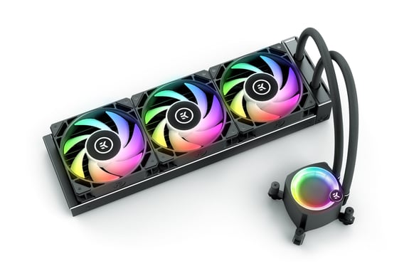EK Nucleus AIO CR360 Lux D-RGB Processeur Refroidisseur de liquide tout-en-un 12 cm Noir 1 pièce(s)