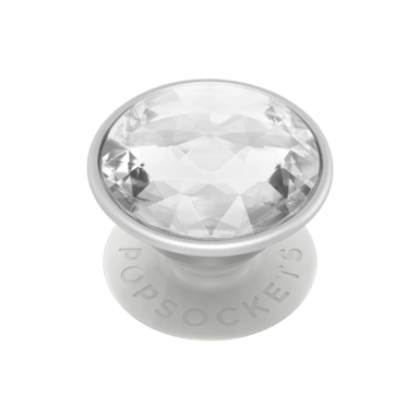 PopSockets PopGrip, Cristal Disco Argent