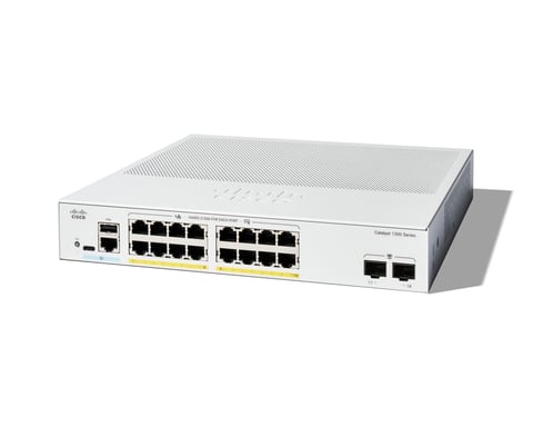 Cisco C1300-16P-2G commutateur réseau Géré L2/L3 Gigabit Ethernet (10/100/1000) Blanc - Neuf
