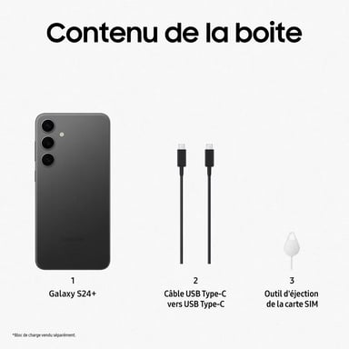 Galaxy S24+ (5G) 256 GB, Negro, Desbloqueado