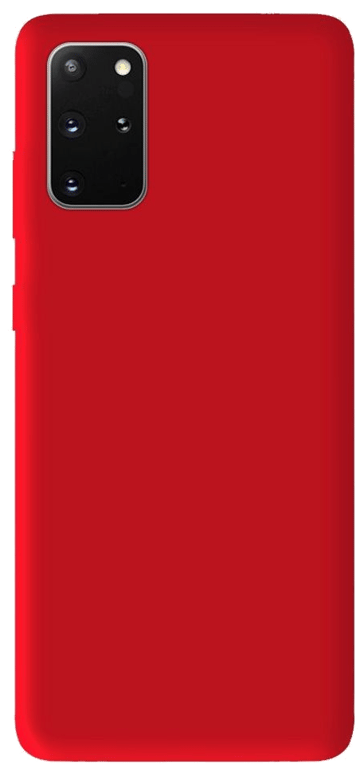Coque silicone unie compatible Mat Rouge Samsung Galaxy S20 Plus