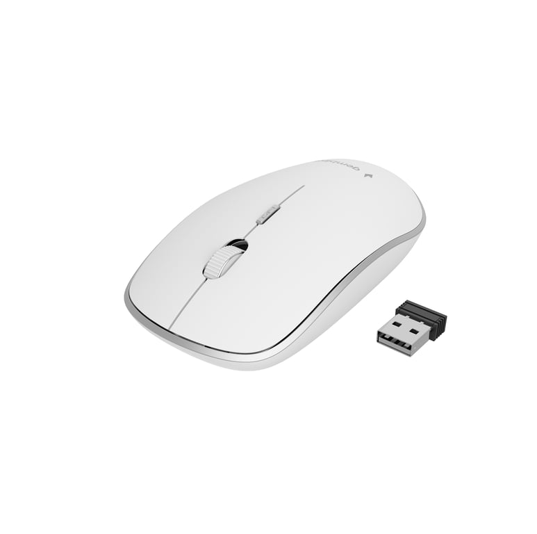 Gembird MUSW-4B-01-W souris Bureau Ambidextre RF sans fil Optique 1600 DPI - Neuf