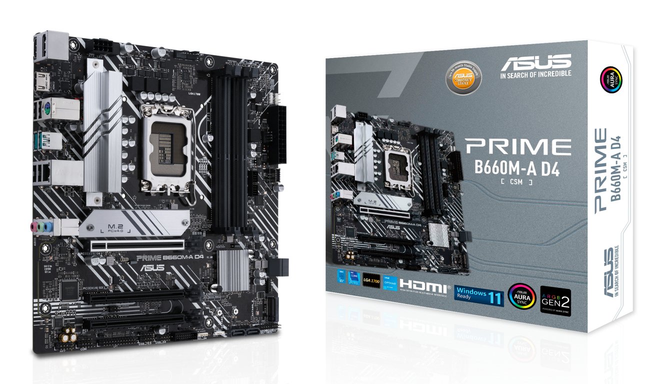 ASUS PRIME B660M A D4 CSM Intel B660 LGA 1700 micro ATX Neuf