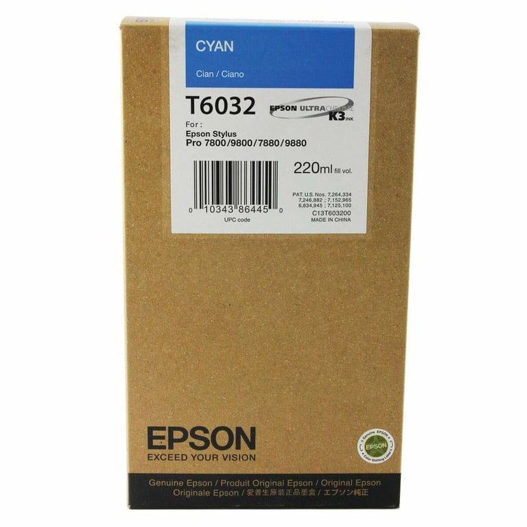 Epson C13T603200 Cyan - vue 5