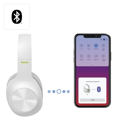 Hama Spirit Calypso Cuffie senza fili Archetto Bluetooth Chiamate/Musica Grigio, Bianco