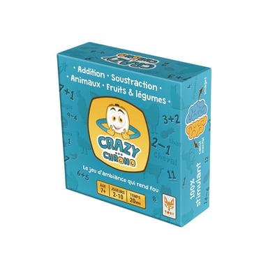 Jeu de société Topi Games Crazy Chrono Animaux & Fruits Gris, 2 à 4 joueurs, jeu d'ambiance à partir de 7 ans