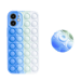 Custodia Popping Bubble per Apple iPhone 12 mini, blu verde