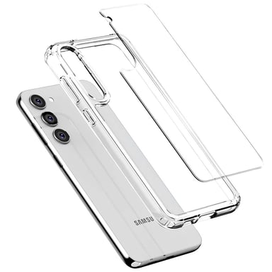 Custodia Crystal per Samsung Galaxy S23 Plus con retro rigido e bordi rialzati