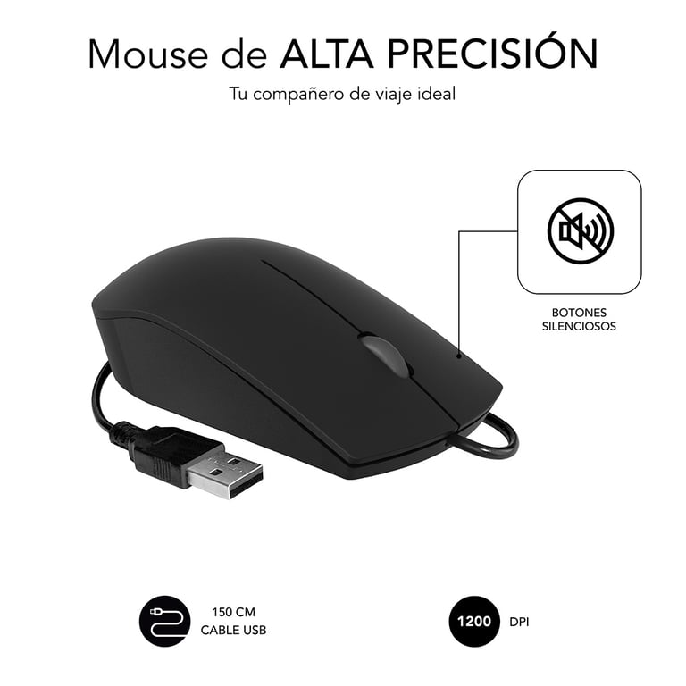 Souris SUBBLIM SUBMO-B2BS002 – Optique 1200 DPI, Ambidextre - vue 3