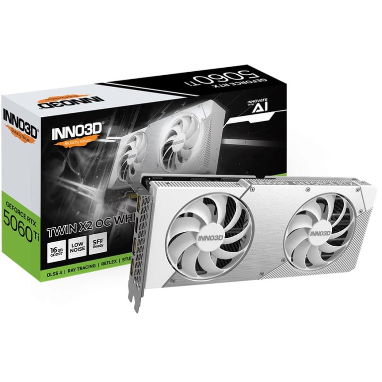 Inno3D GeForce RTX 5060 Ti TWIN X2 OC Carte graphique GeForce RTX 5060 Ti GDDR7 PCI Express 5.0 HDMI 3 x DisplayPort - vue 6