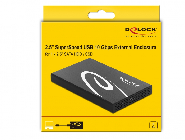 DeLOCK Boitier externe pour SATA HDD / SSD 2.5? avec SuperSpeed USB 10 Gbps USB 3.1 Gen 2 Neuf - vue 2