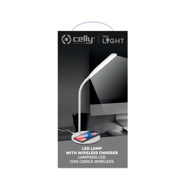 Celly WLLIGHT10WWH cargador de dispositivo móvil Smartphone Blanco USB Cargador inalámbrico Interior