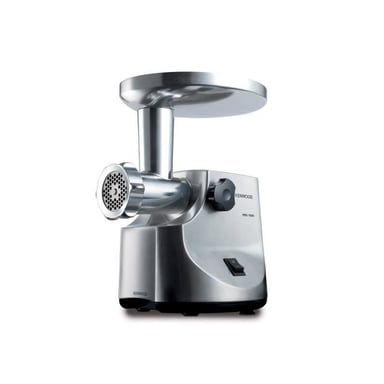 Hachoir à viande Kenwood MG510 450 W Aluminium brossé 3 grilles acier 125 kg/h accessoires saucisses et kebbés - Neuf