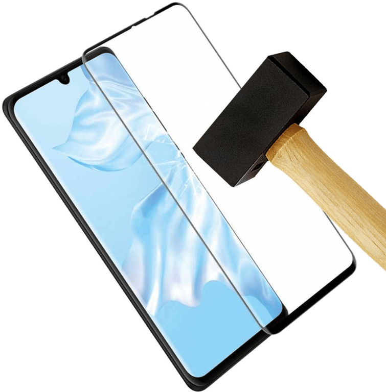 Film verre trempé 4D Noir compatible Huawei P30