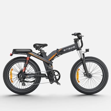 Bicicleta eléctrica - ENGWE X24 - Ruedas 24'' - Motor1000W - Batería 48V 19.2AH - Autonomía 64KM - Negro