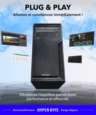 Basic Office PC / Ordinateur de bureau - AMD Athlon PRO 300GE - Tour Computer avec 8GO DDR4 RAM - 240GO SSD - WiFi - Windows 11 Pro