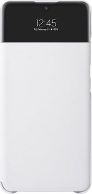 Samsung Funda para Galaxy A32 4G Funda Folio Model S View con tarjetero Blanco