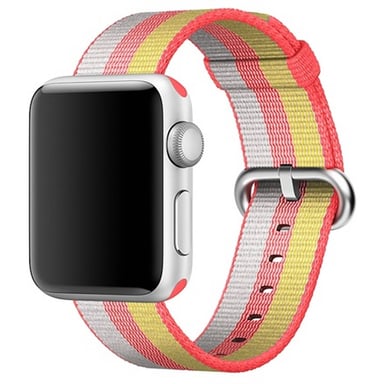 Bracelet en nylon tissé pour l'Apple Watch Series 1 à 9 / SE (38/40/41 mm) | Series 10 (42 mm) - Rouge