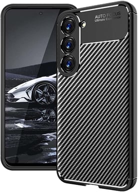 Samsung Galaxy S23 Plus / S23+ 5G coque style carbone noir