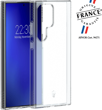 Coque renforcée Samsung Galaxy S24 Ultra PULSE Origine France Garantie 3m Transparente + Garantie à vie - Origine France Garantie Force Case