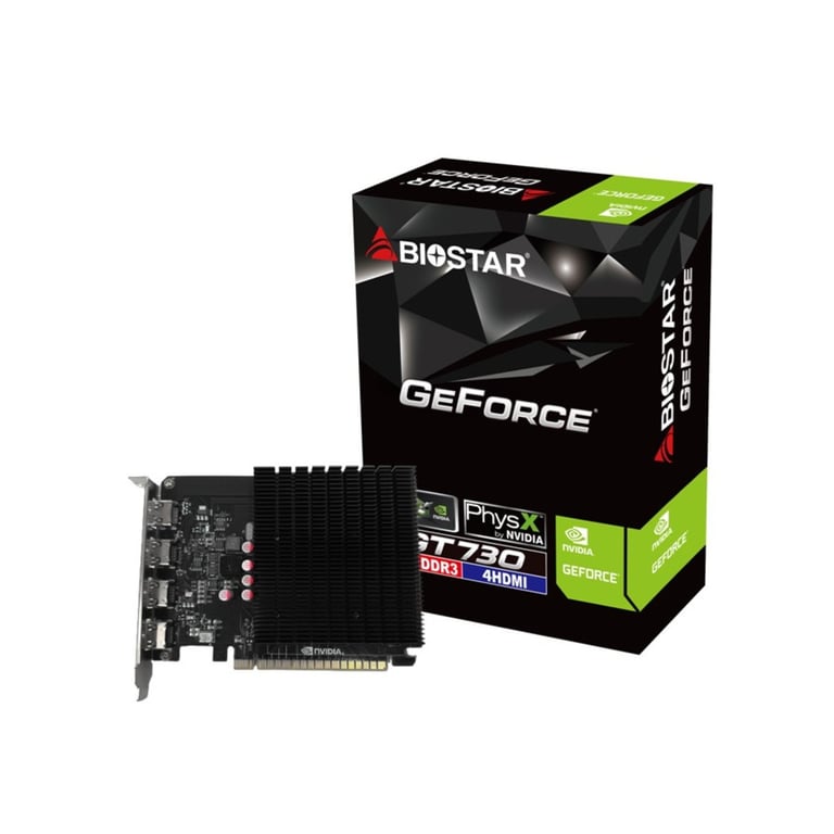 Biostar VN7313TG46 carte graphique NVIDIA GeForce GT 730 4 Go GDDR3 Neuf - vue 2