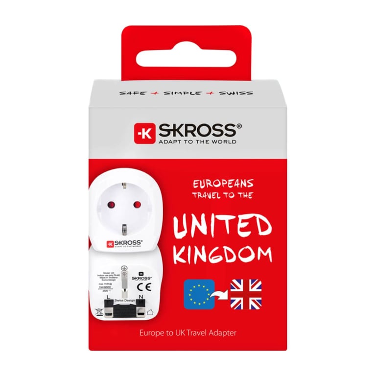 adaptateur de voyage France vers Royaume Uni Skross SKR EUROPE TO UK - vue 5