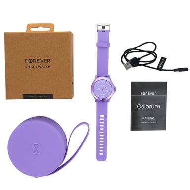 Forever Colorum, montre connecté bluetooth 5.0 IP68, Violet