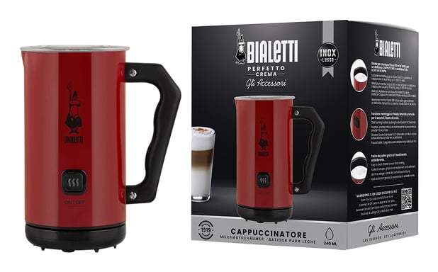 Bialetti MKF02 Mousseur/Chauffe-lait automatique Rouge