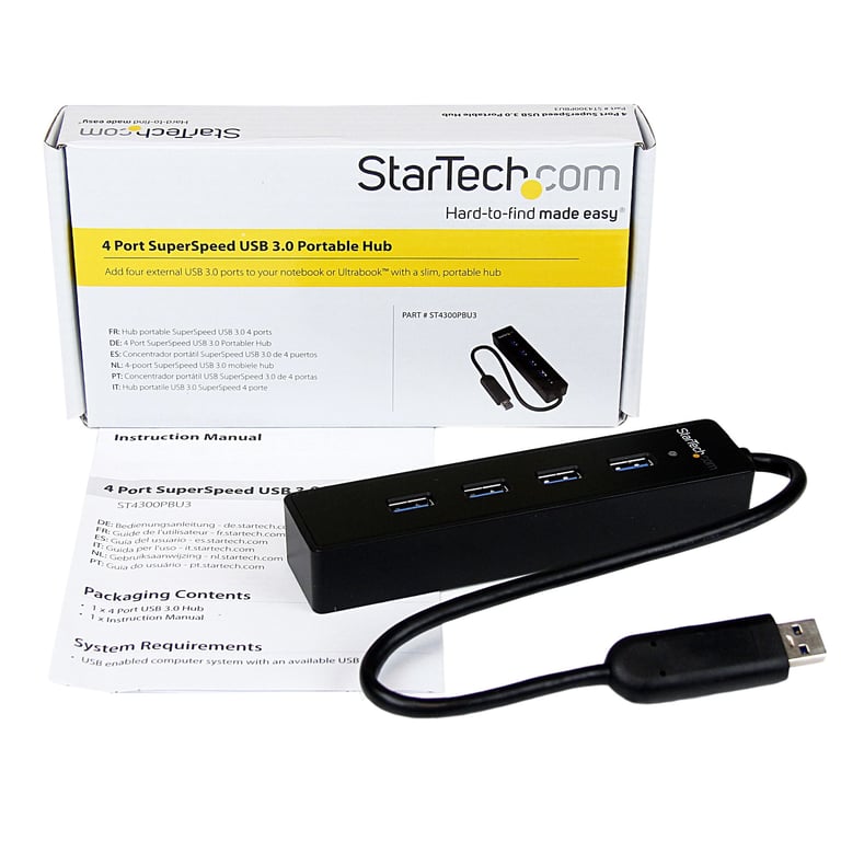 StarTech.com Hub USB 3.0 portable à 4 ports avec câble intégré - vue 4