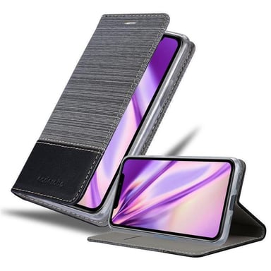 Coque pour Apple iPhone 11 PRO MAX en GRIS NOIR Housse de protection Étui avec fermeture magnétique, fonction de support et compartiment pour carte