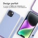imoshion Coque en silicone avec cordon pour Apple iPhone 14 - Violet