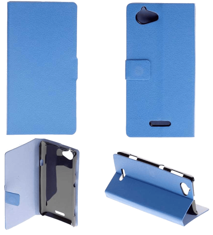 Etui Folio compatible Bleu Sony Xperia L